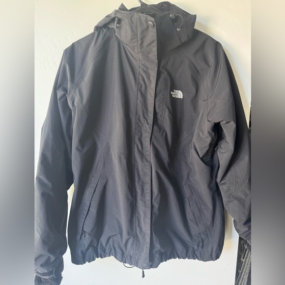 The North Face Hyvent Women's Jacket with Fleece Lining Large Black Full Zip - Picture 1 of 11